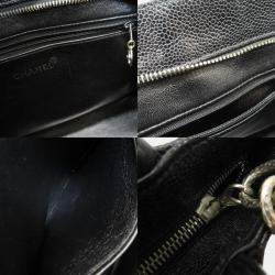 Chanel Black Caviar Leather  Medallion Tote Bag