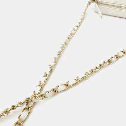 Pre Owned Chanel White Leather Camera Shoulder Bag