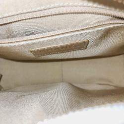 Pre Owned Chanel White Leather Camera Shoulder Bag