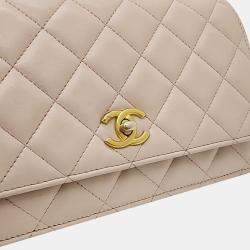 Chanel Beige Caviar Leather WOC Mini Crossbody Bag