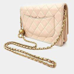 Chanel Beige Caviar Leather WOC Mini Crossbody Bag