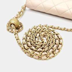 Chanel Beige Caviar Leather WOC Mini Crossbody Bag