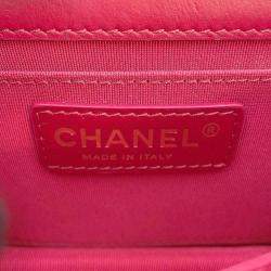 Chanel Red Lambskin Flap Chain Bag