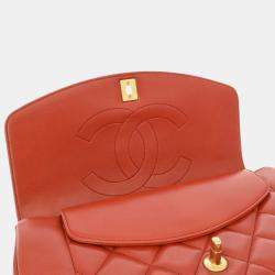 Chanel  Lambskin Brown Vintage Diana Shoulder Bag