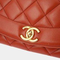 Chanel  Lambskin Brown Vintage Diana Shoulder Bag