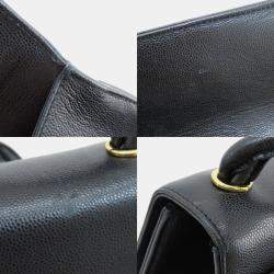 Chanel Black Caviar Leather Classic Twisted Strap Shoulder Bag