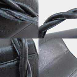 Chanel Black Caviar Leather Classic Twisted Strap Shoulder Bag