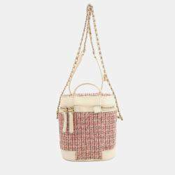 Chanel Multicolor Tweed and Leather Vanity Case