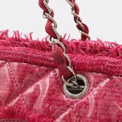 Chanel Pink PVC and Tweed Funny Tote Bag