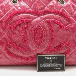 Chanel Pink PVC and Tweed Funny Tote Bag