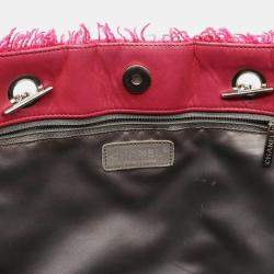 Chanel Pink PVC and Tweed Funny Tote Bag