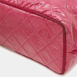 Chanel Pink PVC and Tweed Funny Tote Bag