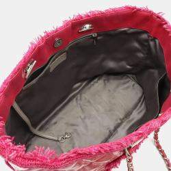 Chanel Pink PVC and Tweed Funny Tote Bag