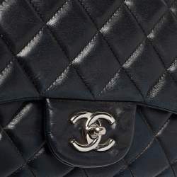 Chanel Black Quilted Leather Maxi Classic Single Flap Bag