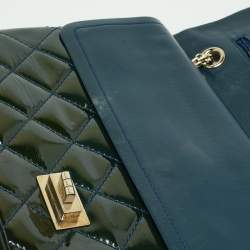 Chanel Teal Quilted Patent Leather Classic 227 Reissue 2.55 Flap Bag