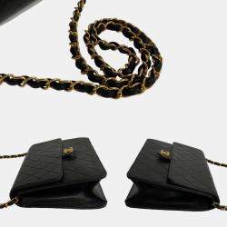  Chanel Black Quilted Lambskin Flap Bag