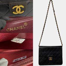  Chanel Black Quilted Lambskin Flap Bag