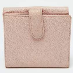 Chanel Pink Caviar Leather CC Compact Wallet