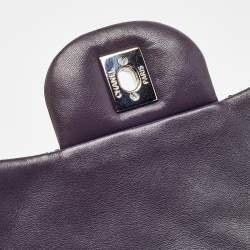 مملوكة مسبقًا Chanel Plum Quilted Patent Leather Jumbo Classic Single Flap Bag