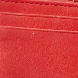 Chanel Red Quilted Caviar Leather Boy Compact Wallet
