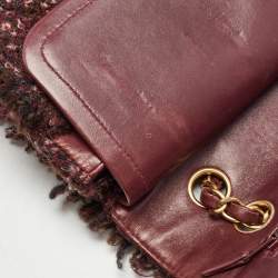 Pre Owned Chanel Multicolor Tweed Medium Classic Double Flap Bag