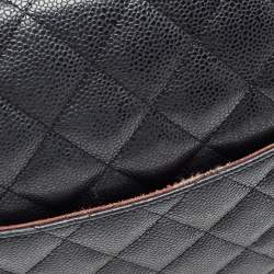 Chanel Black Quilted Caviar Leather Maxi Classic Double Flap Bag