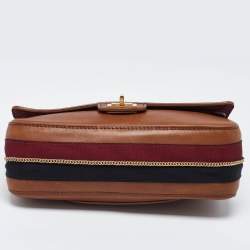 Pre Owned Chanel Brown Leather Nude Reissue 2.55 Paris-Hamburg Medals 226 Flap Bag
