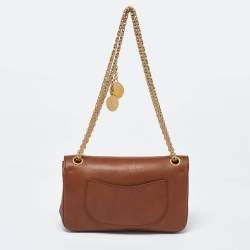 Pre Owned Chanel Brown Leather Nude Reissue 2.55 Paris-Hamburg Medals 226 Flap Bag