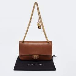 Pre Owned Chanel Brown Leather Nude Reissue 2.55 Paris-Hamburg Medals 226 Flap Bag