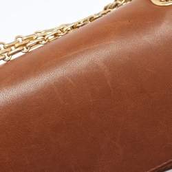 Pre Owned Chanel Brown Leather Nude Reissue 2.55 Paris-Hamburg Medals 226 Flap Bag