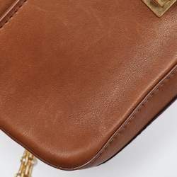 Pre Owned Chanel Brown Leather Nude Reissue 2.55 Paris-Hamburg Medals 226 Flap Bag