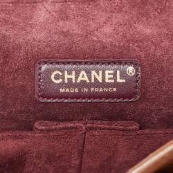 Pre Owned Chanel Brown Leather Nude Reissue 2.55 Paris-Hamburg Medals 226 Flap Bag