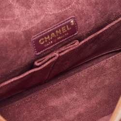 Pre Owned Chanel Brown Leather Nude Reissue 2.55 Paris-Hamburg Medals 226 Flap Bag
