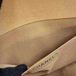 Chanel Beige Leather Medium Boy Shoulder Bags