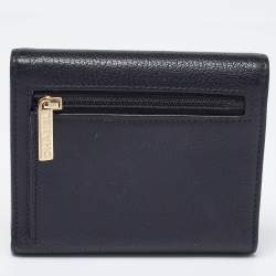  Chanel Black Leather Timeless CC Flap Trifold Wallet