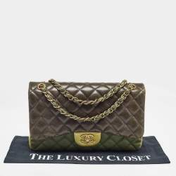 Chanel Tricolor Quilted Leather Jumbo Classic Double Flap Bag