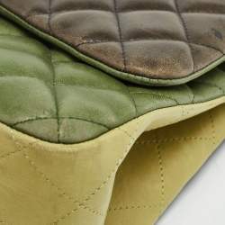 Chanel Tricolor Quilted Leather Jumbo Classic Double Flap Bag