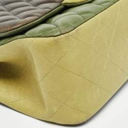 Chanel Tricolor Quilted Leather Jumbo Classic Double Flap Bag