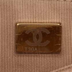 Chanel Beige Quilted Caviar Leather CC Wallet on Chain 