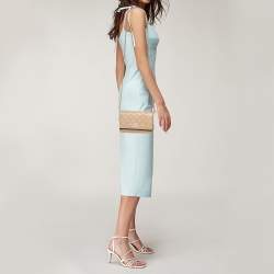 Chanel Beige Quilted Caviar Leather CC Wallet on Chain 