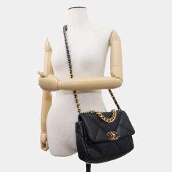 Chanel Black Leather Small 19 Shoulder Bags