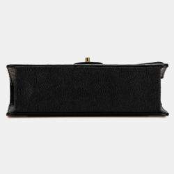 Chanel Black Quilted Caviar Jumbo Classic Single Flap Shoulder Bag