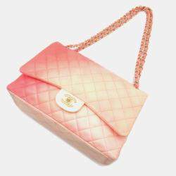 Chanel Ombre Quilted Leather Maxi Classic Single Flap Bag