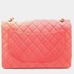 Chanel Ombre Quilted Leather Maxi Classic Single Flap Bag