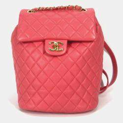 Chanel Pink Leather Small Urban Spirit Backpacks