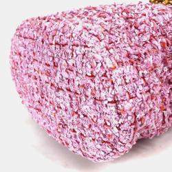 Chanel Tweed Enamel Quilted Pending CC Bucket Drawstring Shoulder Bags