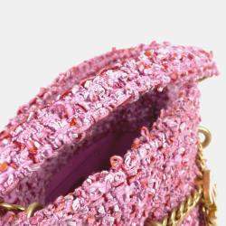 Chanel Tweed Enamel Quilted Pending CC Bucket Drawstring Shoulder Bags