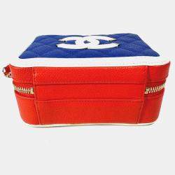 Pre Owned Chanel Multicolor Leather CC Filigree Vanity Case Shoulder Bags