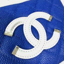 Pre Owned Chanel Multicolor Leather CC Filigree Vanity Case Shoulder Bags