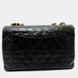 Chanel Black Quilted Lambskin Maxi Jumbo XL Classic Single Flap Bag